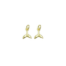 Load image into Gallery viewer, CZ Fish Tail Gold Charm, Sku#LK914