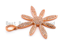Load image into Gallery viewer, CZ Clear Micro Pave Flower Pendant, Sku#F407/B158