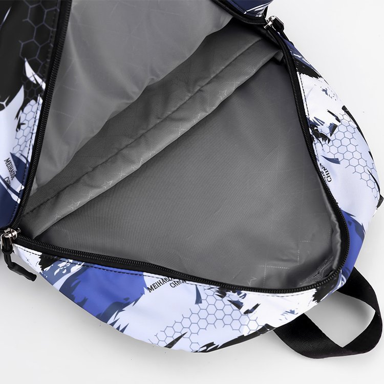 Men's Nylon Two-Piece Backpack & Chest Bag Set – Multi-Pocket Travel Bag
