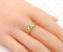 Load image into Gallery viewer, CZ on Band Adjustable Ring, Sku#X283