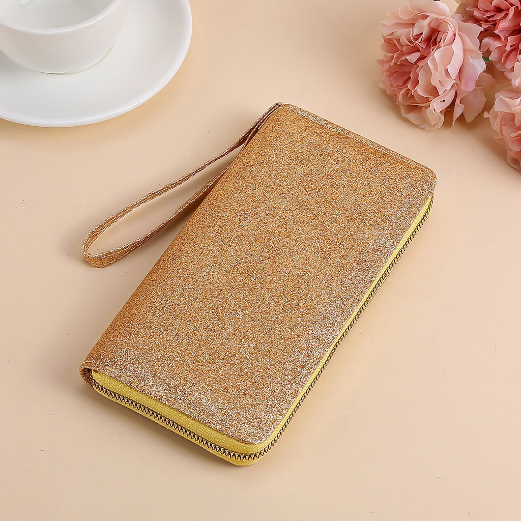 Women's Sequin Clutch Bag – PU Leather Evening Purse with Chain Strap