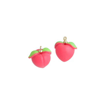 Load image into Gallery viewer, Cute Enamel Gold Pink Peach Charm Pendant, fruit charm, Sku#LK1243