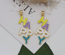 Load image into Gallery viewer, Enamel Happy Word Pendant, Sku#LD241