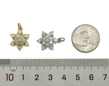 Load image into Gallery viewer, CZ Snowflake Charm, Sku#F1464