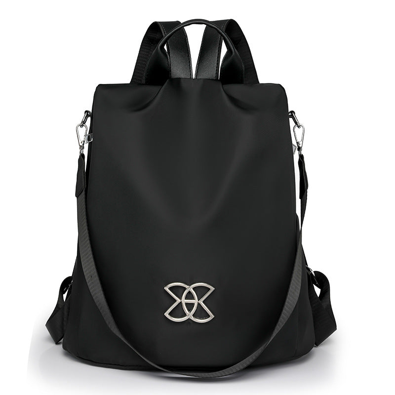Women's Stylish Lightweight Nylon Backpack - Multi-Pocket Travel Daypack