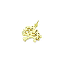 Load image into Gallery viewer, Clear CZ Gold life Tree Charm Pendant, Sku#LK1140