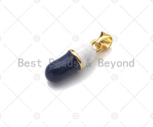 Load image into Gallery viewer, Enamel Colorful Pill Shape Pendant Chaem,Love Word Pink Turquoise Black Cobalt Red Enamel Jewelry,6x17mm,Sku#LK285
