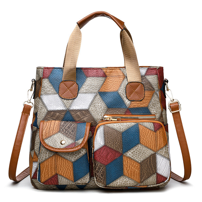 Retro Washed Leather Biker Crossbody Bag
