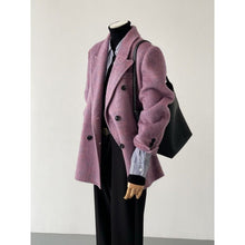 Load image into Gallery viewer, Womens Solid-Color Short Loose-Fit Double-Faced Cashmere Coat