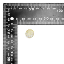 Load image into Gallery viewer, CZ Gold Sillver Round Cirle Click On Earrings, Sku#A373