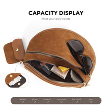 Load image into Gallery viewer, Women's Suede Crossbody Bag – Round Fashion Shoulder Bag