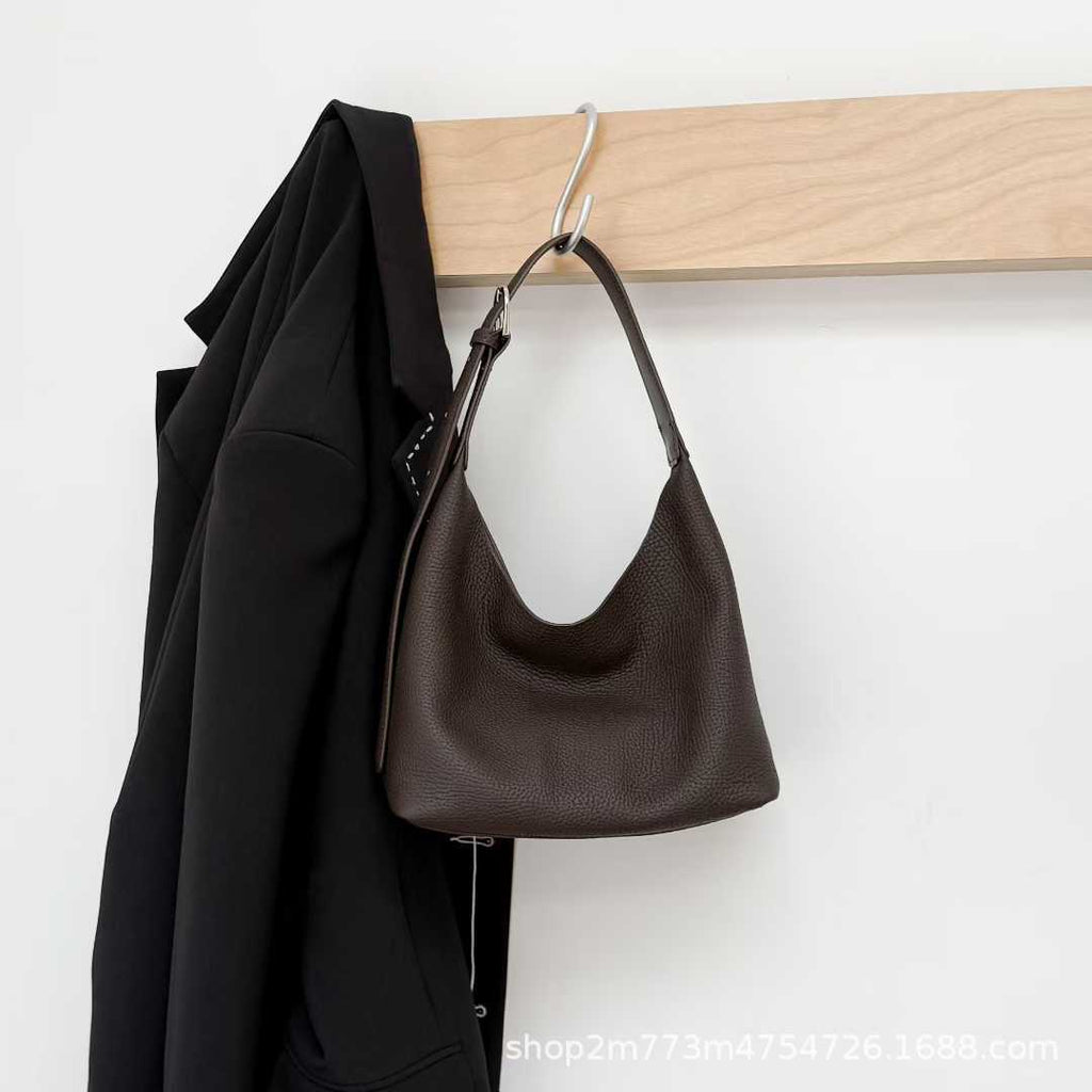 Genuine Leather Crossbody Bag - Urban Minimalist Shoulder Bag for Women