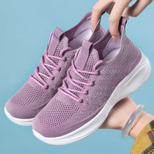 Load image into Gallery viewer, Women's Flyknit Casual Sneakers | Lightweight Breathable Lace-Up Walking Shoes
