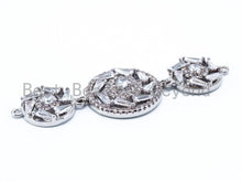 Load image into Gallery viewer, CZ Micro Pave Flower Connector for Bracelet/Necklace, Link Connector, Spacer Connector,  16x50mm,sku#M192