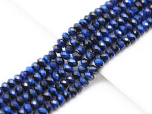 Load image into Gallery viewer, High Quality Royal Blue Rondelle Tiger Eye, Sku#UA260