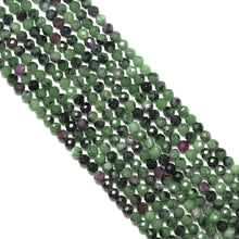 Load image into Gallery viewer, Genuine Ruby Zoisite Round Faceted Beads, Sku#U1741
