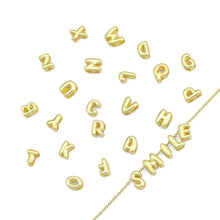 Load image into Gallery viewer, Gold Silver Cute Bubble Initial Charm, Alphabet Name Letter Charm,sku#LD700