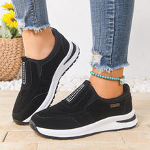 Load image into Gallery viewer, Women's Casual Plus-Size Slip-On Running Shoes | Suede Chunky Heel Sneakers