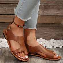 Load image into Gallery viewer, Plus-size Velcro Flat Sandals | Unisex Summer Flip-flops | PU Upper | Rubber Sole