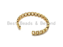 Load image into Gallery viewer, CZ Linked Chain Open Cuff Bracelet, Sku#X160