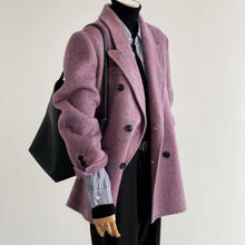 Load image into Gallery viewer, Womens Solid-Color Short Loose-Fit Double-Faced Cashmere Coat