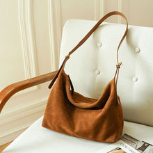 Load image into Gallery viewer, Premium Genuine Leather Crossbody Shoulder Bag for Women – Suede Commuter Handbag