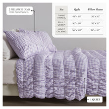 Load image into Gallery viewer, Gingham Printed Quilt Set - Gingham Collection