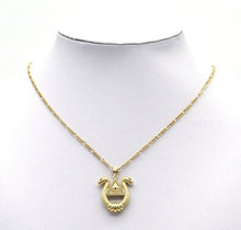 Load image into Gallery viewer, Gold CZ Snake With Triangle Evil Eye Charm, Sku#LK731