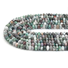 Load image into Gallery viewer, Smooth Rondelle Green Tree Agate beads, Sku#U1913