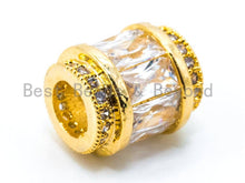 Load image into Gallery viewer, CZ Drum Shape Spacer Beads, 10x12mm, Sku#G267