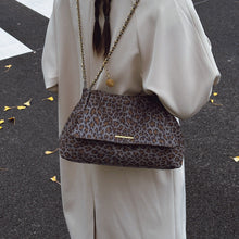 Load image into Gallery viewer, Leopard Print Shoulder Bag for Women | PU Leather Double Strap Handbag