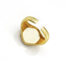 Load image into Gallery viewer, CZ Sun Cresent Moon Signet Ring, Sku#X342