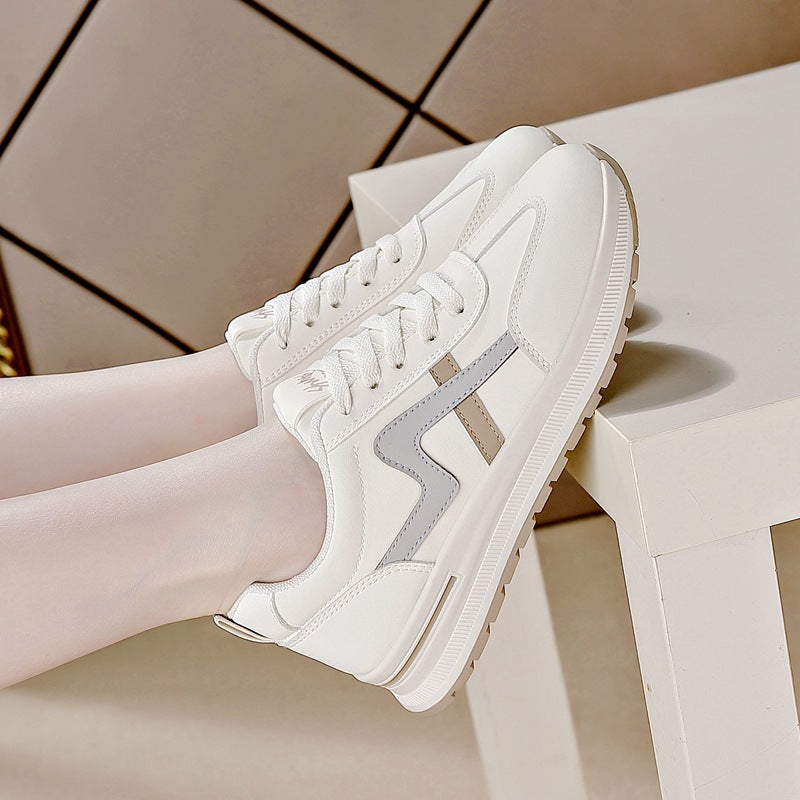 Unisex Chunky Sole Lightweight Casual Sneakers - Cross-Strap Athletic Fashion Shoes