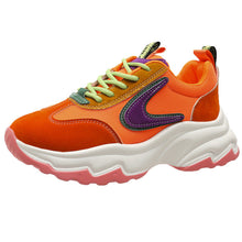 Load image into Gallery viewer, Women's Mixed-Color Lace-Up Sneakers | Mesh Breathable Lightweight Platform Running Shoes
