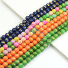 Load image into Gallery viewer, Jade with Golden Line Round Smooth Beads, Sku#U1890