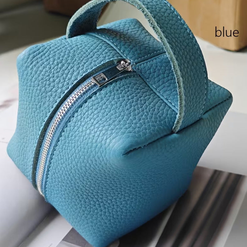 Women's Square Bread-Shaped Toiletry & Cosmetic Bag – Waterproof Organizer