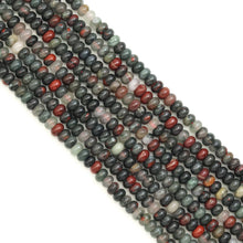 Load image into Gallery viewer, 5x8mm Dragon Blood Stone Rondelle Smooth Beads, Sku#U2005
