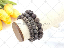 Load image into Gallery viewer, Natural Brown Snowflake Stretchy Bracelet