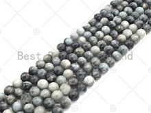 Load image into Gallery viewer, Quality Natural Gray Hawks Eye Smooth Round Beads, 6mm/8mm/10mm Genuine Eagle Eye Beads, 15.5'' Full Strand, Sku#U1149