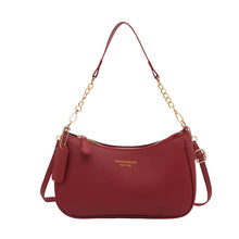 Load image into Gallery viewer, Solid Color Shoulder Bag with Zipper