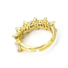 Load image into Gallery viewer, Pearl with Baguette CZ Band Ring, Sku#LD324