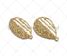 Load image into Gallery viewer, Filigree Gold Lacy Charm, Star/Heart/Round/Oval Shape Brushed Gold Twisted Wire Charm Pendants for Earrings necklace making, sku#CP05