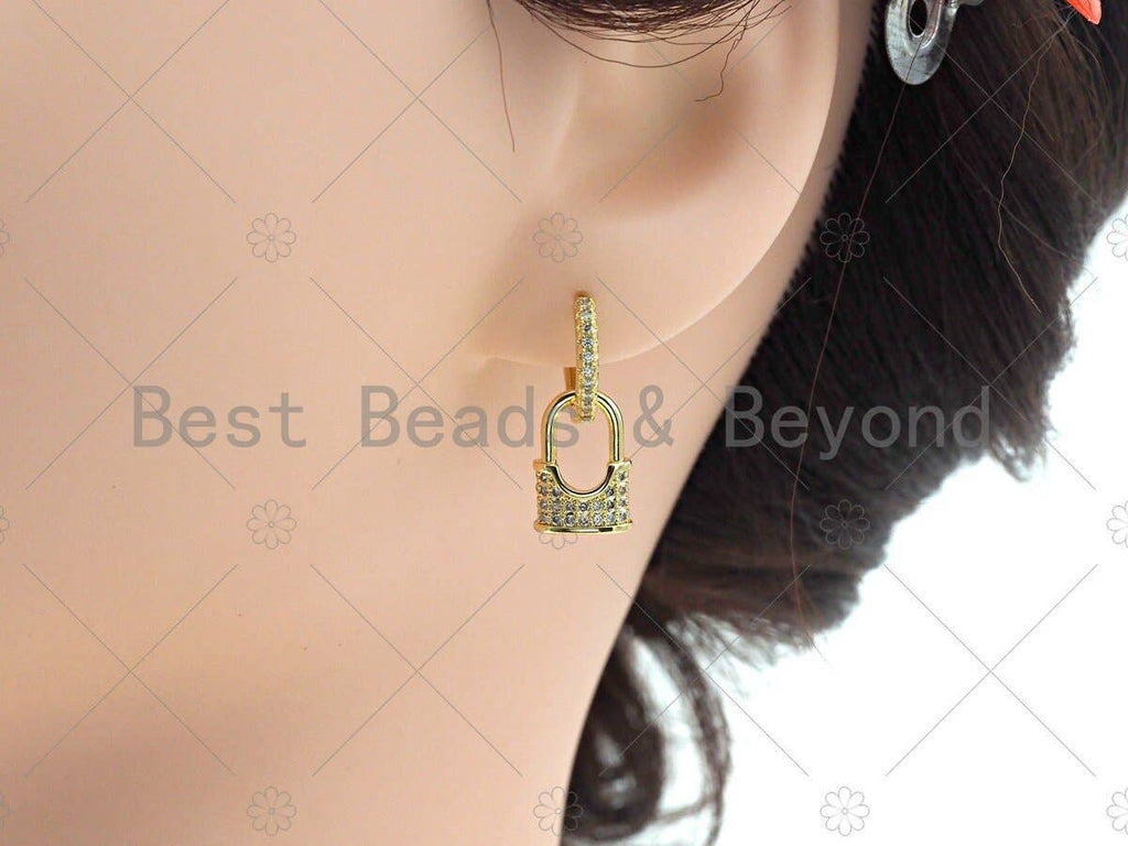 Lock Shape Higgie Earring, Sku#O28