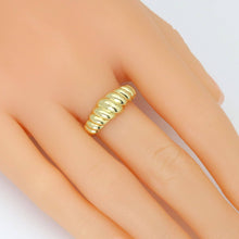 Load image into Gallery viewer, Gold Silver Twisted Dome Adjustable Ring, Sku#A377