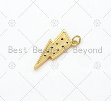 Load image into Gallery viewer, Colorful CZ Enamel Lightning Shape Pendant,18k Gold Filled Colorful Enamel Lightning Charm,Enamel Jewelry, 29x10mm,Sku#L595