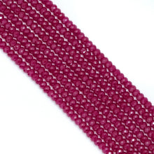 Load image into Gallery viewer, Red Corundum Faceted Rondelle Beads, Sku#U2128