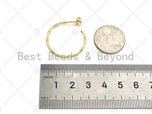 Load image into Gallery viewer, Gold Bamboo Hoop Earrings, Sku#J314