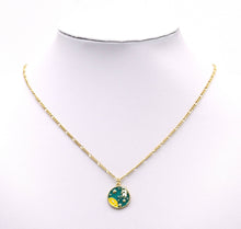 Load image into Gallery viewer, Gold Enamel Astronaut On Round Sky Charm, Sku#LD317