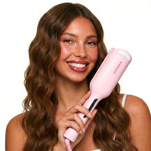 Load image into Gallery viewer, KENZZI Wave Styler 2-Barrel Hair Waver, 1.25 in, 6 Heat Settings, Pink