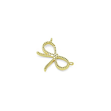 Load image into Gallery viewer, Clear CZ  Gold Bow knot Connector Charm Pendant, Sku#LK1020
